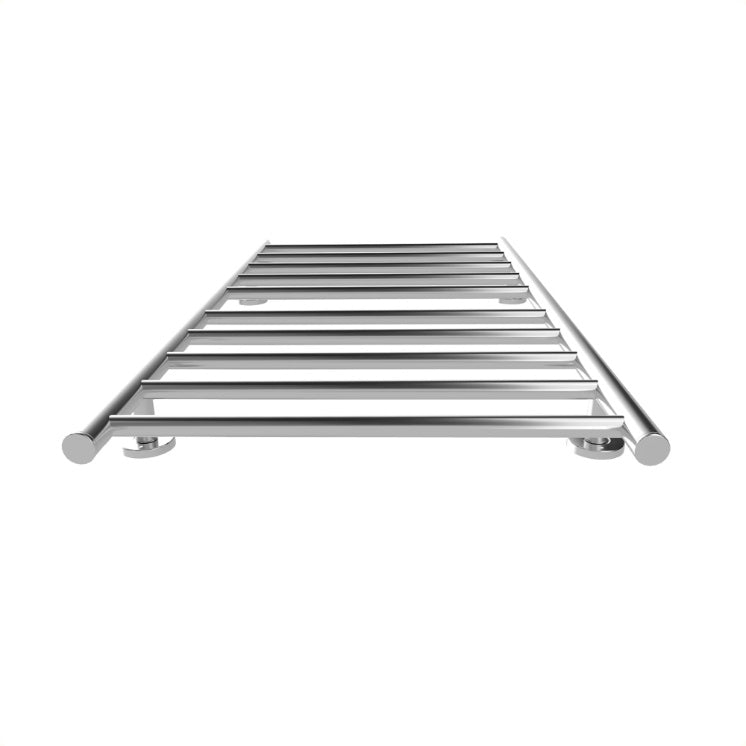 Chrome towel rack on a white background