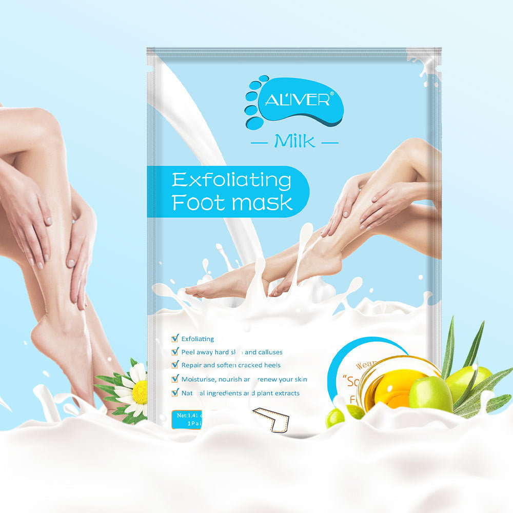 ALIVER Rose Foot Mask – Exfoliating & Moisturizing Foot Peel Treatment