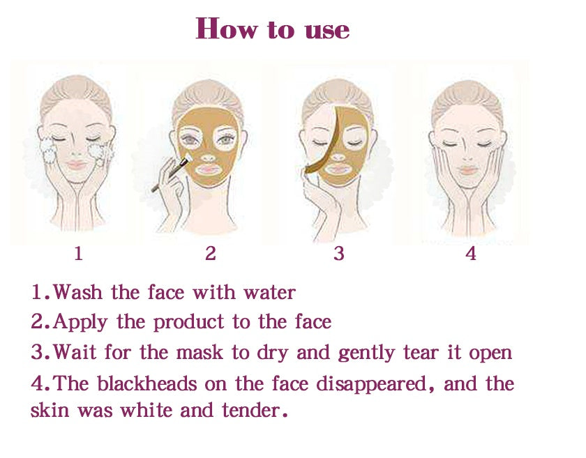 Gold & Black Peel-Off Face Mask – Deep Cleansing, Brightening & Pore Refining