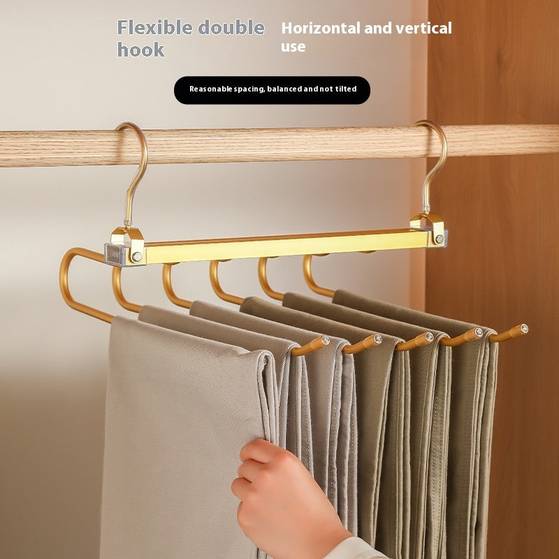 Foldable Multi-Layer Pants Hanger – Space-Saving Closet Organizer
