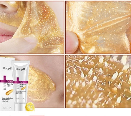 Gold & Black Peel-Off Face Mask – Deep Cleansing, Brightening & Pore Refining
