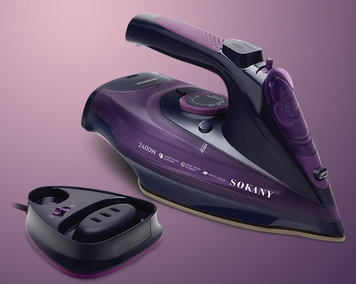 Steam Iron – 5-Speed Cordless Portable Clothes Steamer with Ceramic Soleplate