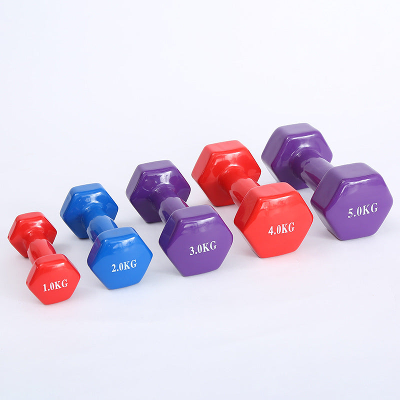 Color Fitness Dumbbells – Non-Slip Neoprene Hand Weights (0.5 kg – 5 kg)