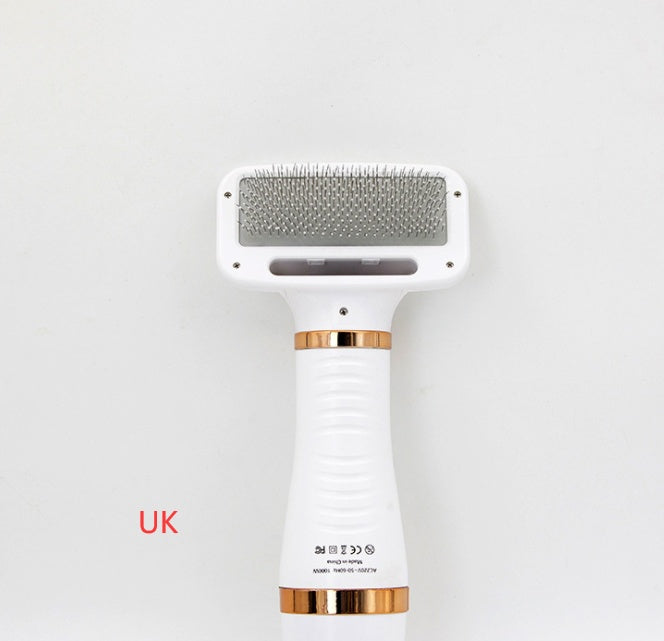 2-in-1 Pet Drying Brush – Hair Dryer Comb for Fast Grooming & Fluffy Finish