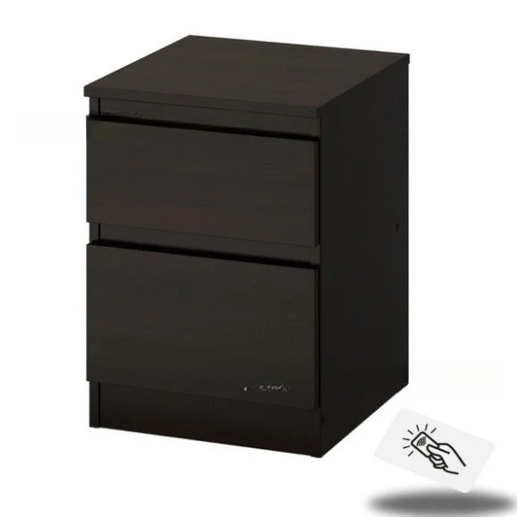 Hidden Storage Bedside Table with IC Lock – Secure & Modern