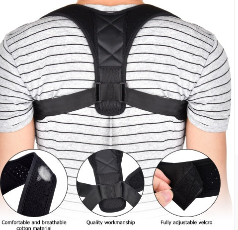Adjustable Posture Corrector – Back & Shoulder Support Brace for Better Spine Alignment