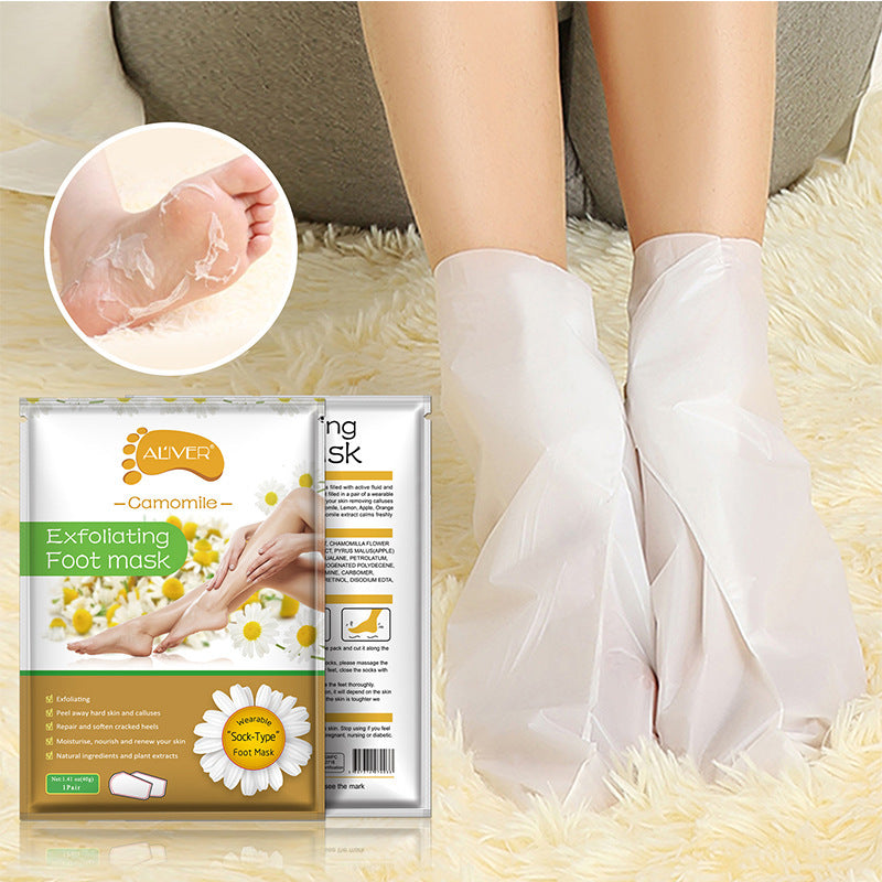 ALIVER Rose Foot Mask – Exfoliating & Moisturizing Foot Peel Treatment