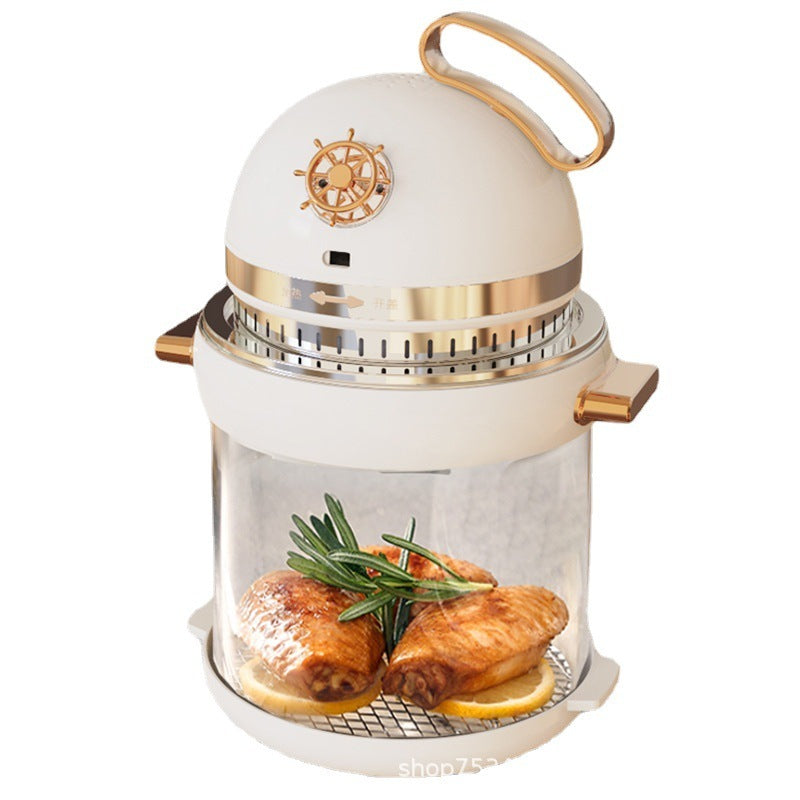 4L Transparent Visible Air Fryer – Glass Body, Auto Power Off, Hot Air Convection