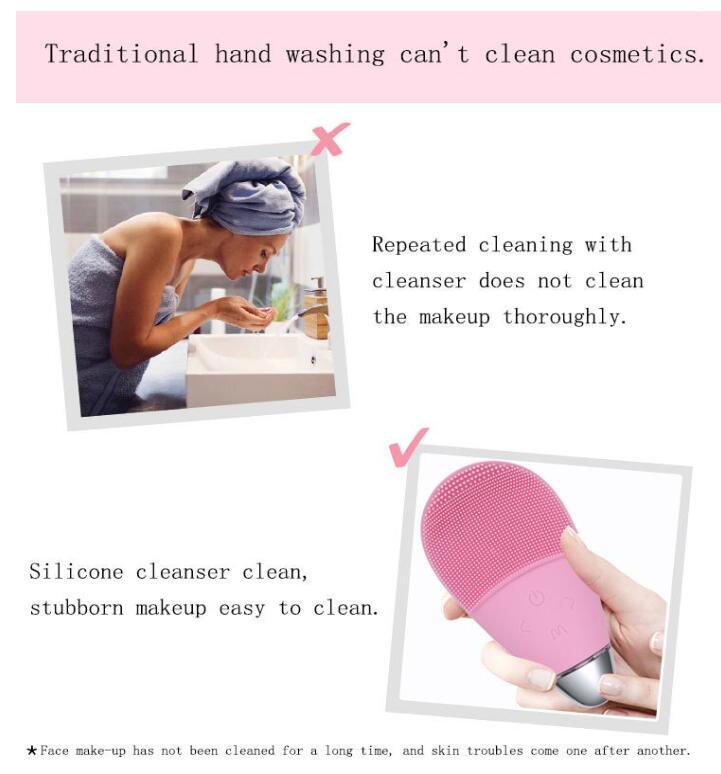 Electric Facial Cleansing Brush – Portable Deep Pore Exfoliating & Massage Tool