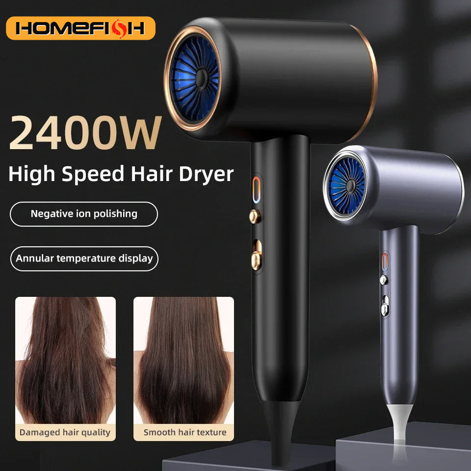 F33 Professional Hair Dryer 2400W – Hot & Cold Wind Ionic Salon Blow Dryer