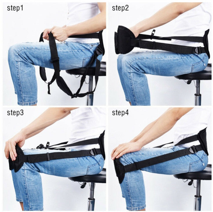 Portable Back Support Cushion – Adjustable Waist Belt for Better Sitting & Lower Back Relief