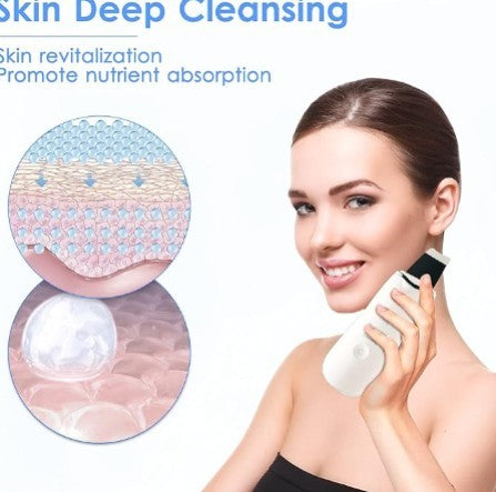 3-in-1 Ultrasonic Facial Skin Scrubber – Deep Pore Cleansing & Lifting Device