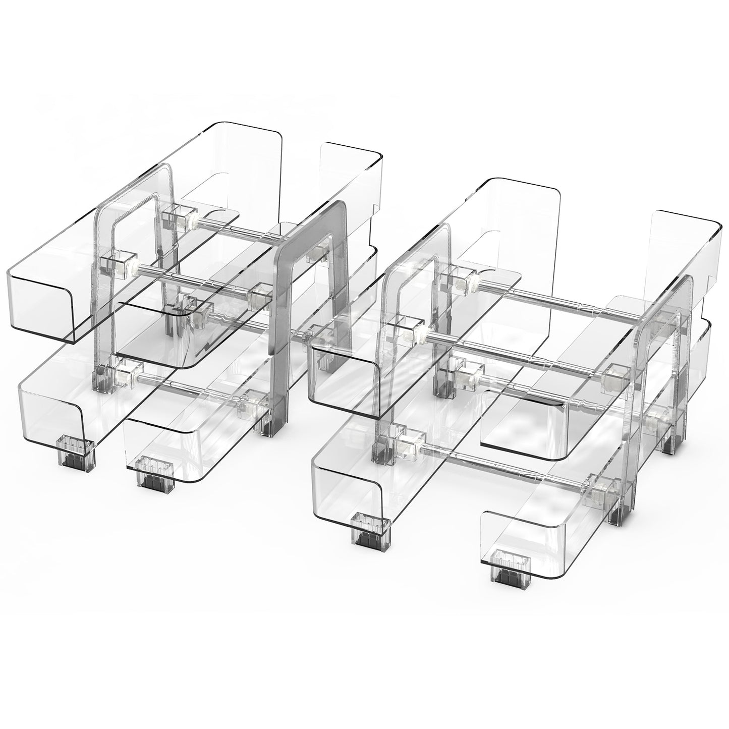 2-Pack Adjustable Soda Can Organizer – Auto Rolling Fridge Rack