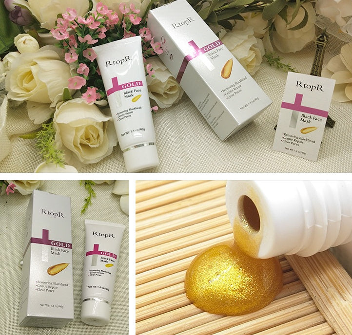 Gold & Black Peel-Off Face Mask – Deep Cleansing, Brightening & Pore Refining