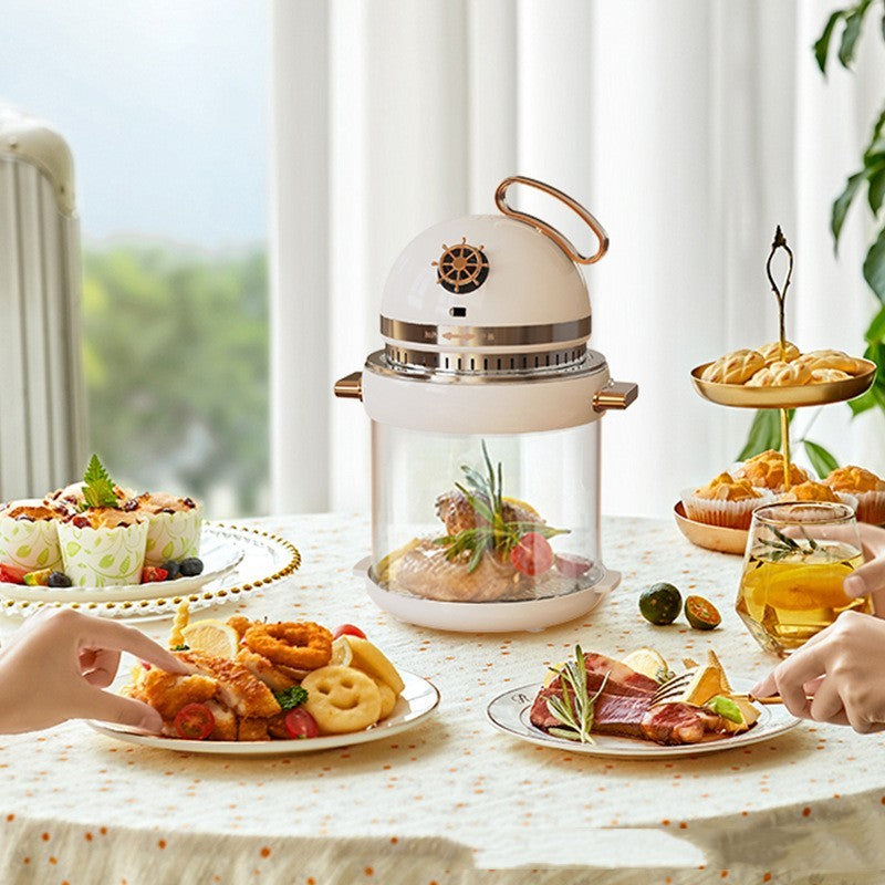 4L Transparent Visible Air Fryer – Glass Body, Auto Power Off, Hot Air Convection