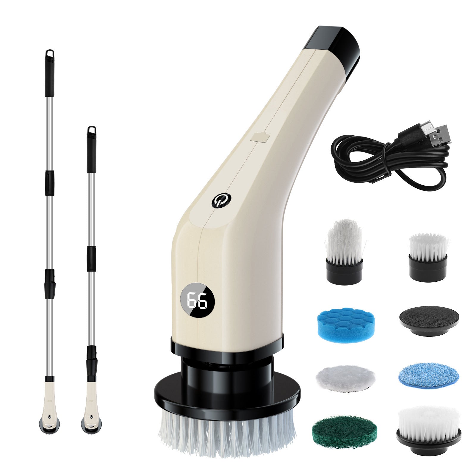 Electric 7-in-1 Bathroom Cleaning Brush – Multi-Functional Household Scrubber