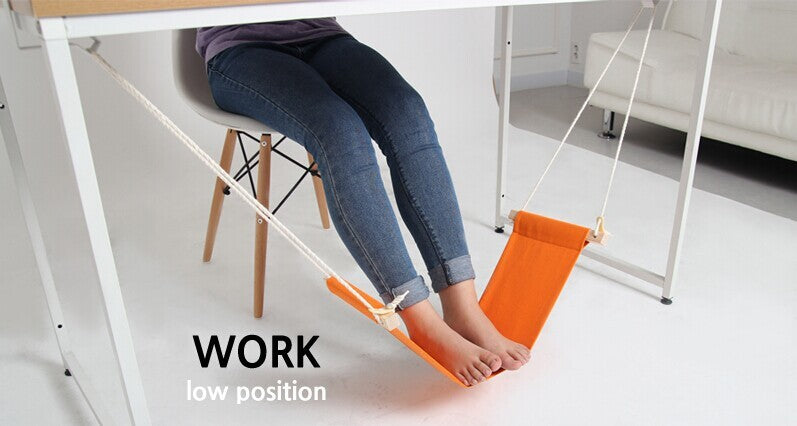 Under-Desk Foot Hammock – Adjustable Office Rest for Comfort & Better Sitting Posture