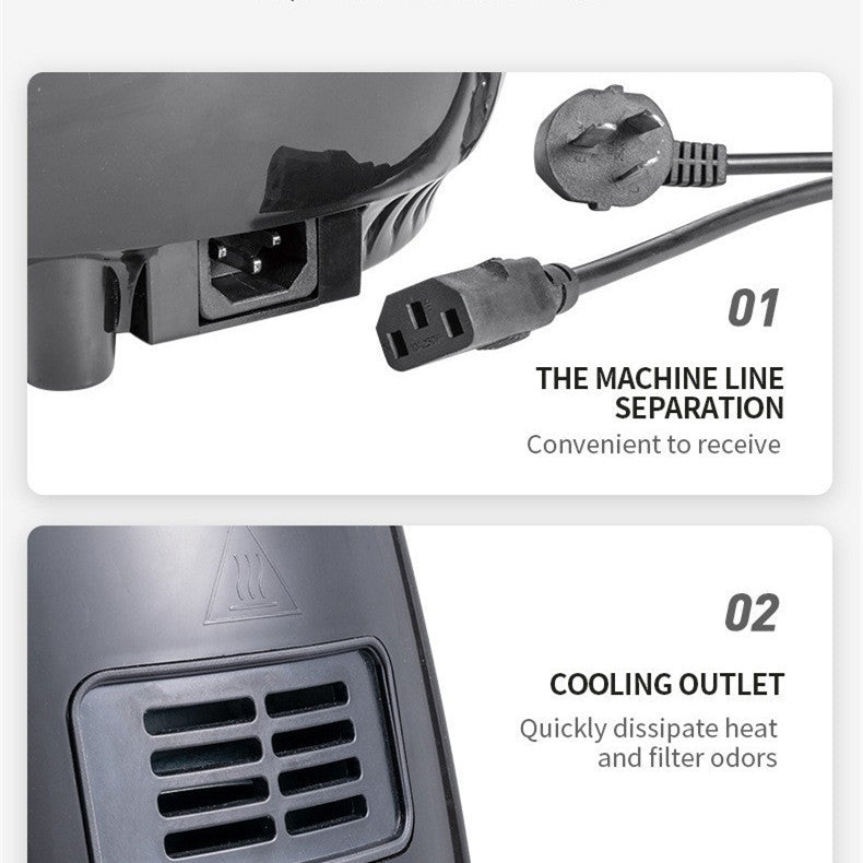 Smart Touch Air Fryer – 1400W Stainless Steel Electric Fryer with Auto Power Off