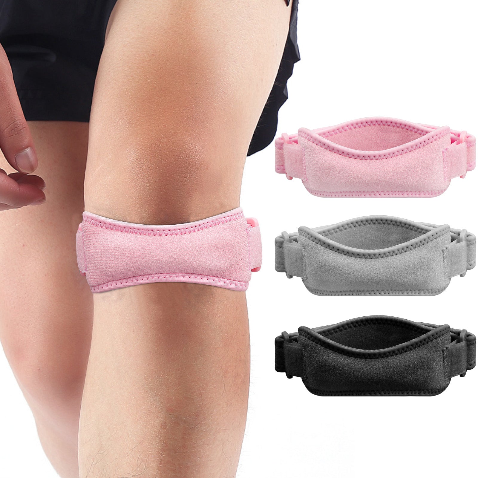 Adjustable Patella Knee Strap with Silicone Pad – Joint Support for Running & Workouts