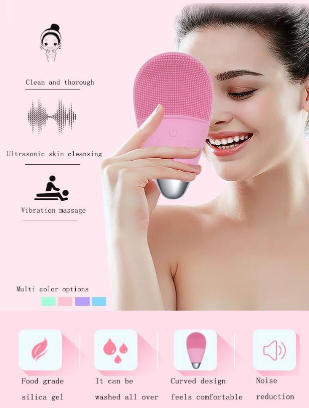 Electric Facial Cleansing Brush – Portable Deep Pore Exfoliating & Massage Tool
