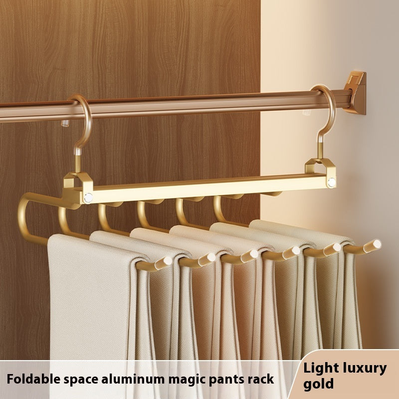 Foldable Multi-Layer Pants Hanger – Space-Saving Closet Organizer