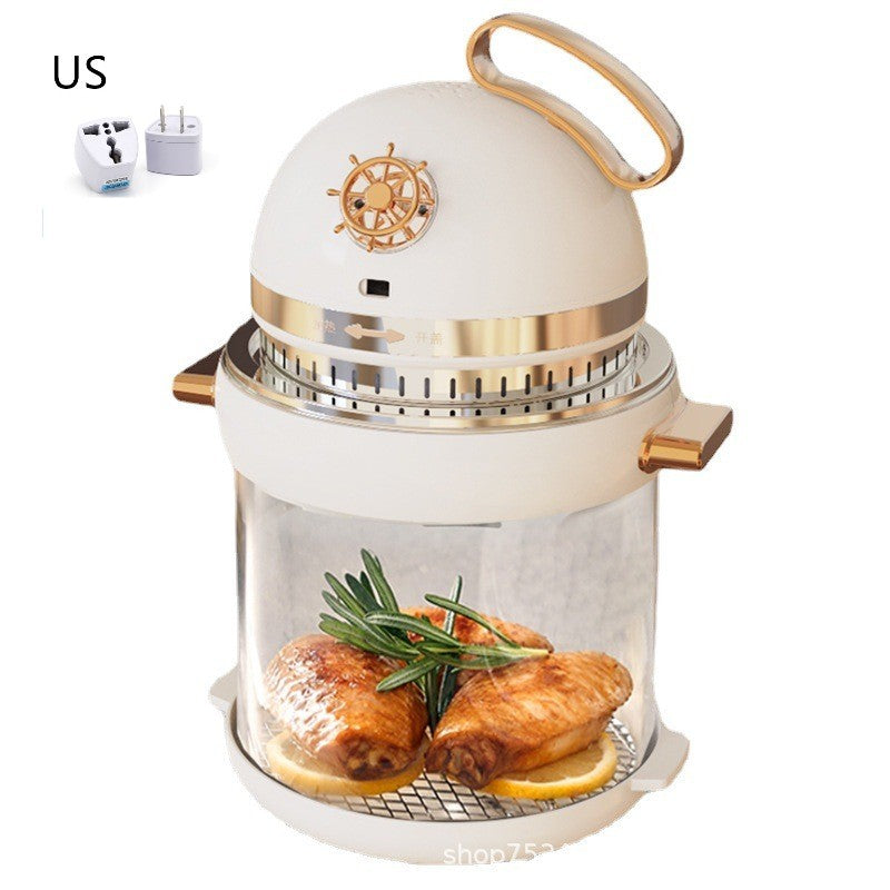 4L Transparent Visible Air Fryer – Glass Body, Auto Power Off, Hot Air Convection