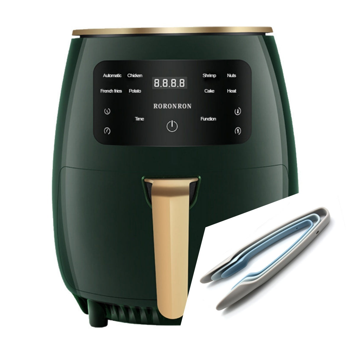 Smart Touch Air Fryer – 1400W Stainless Steel Electric Fryer with Auto Power Off