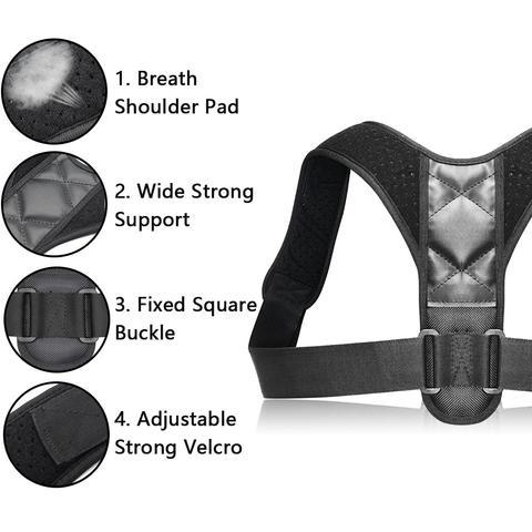 Adjustable Posture Corrector – Back & Shoulder Support Brace for Better Spine Alignment