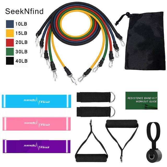 Resistance Band Set for Yoga & Home Workouts – Non-Slip Fitness Bands (Army Green / Khaki)