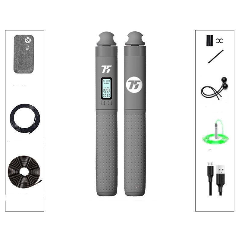 Smart Bluetooth Adjustable Skipping Rope – Electronic Fitness Counter with Mobile App & USB Recharge