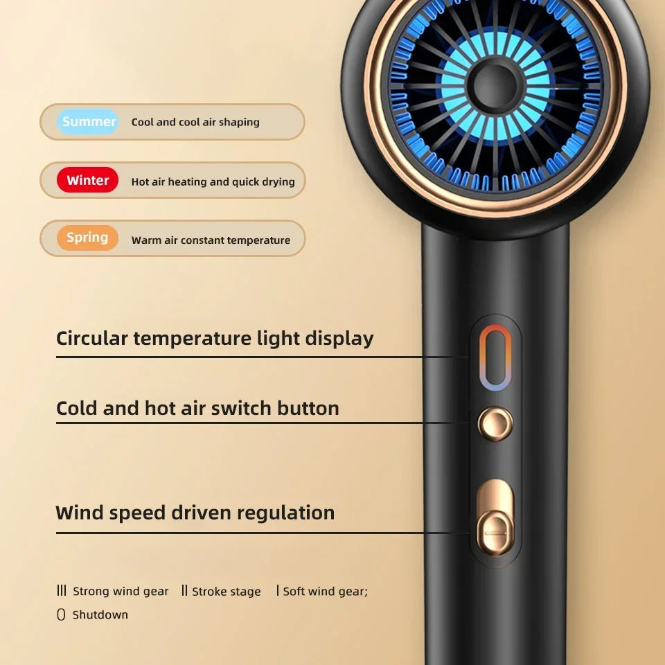 F33 Professional Hair Dryer 2400W – Hot & Cold Wind Ionic Salon Blow Dryer