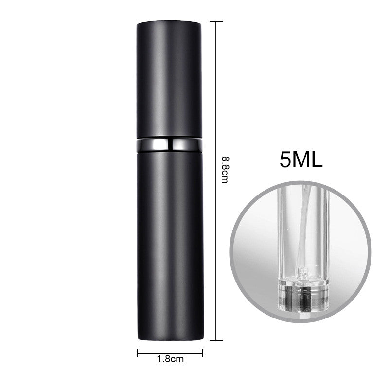 Black cosmetic bottle with measurements on a white background