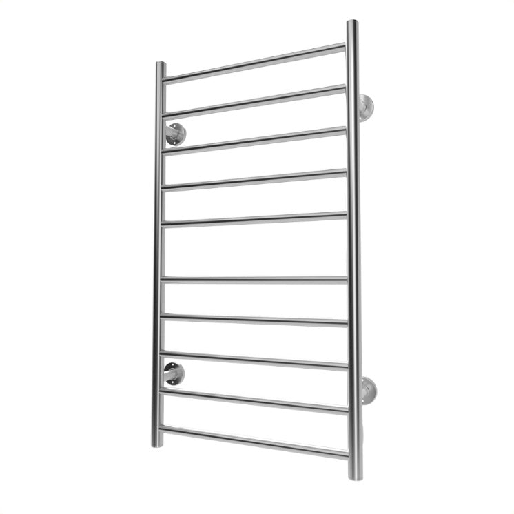 Chrome towel rack on a white background