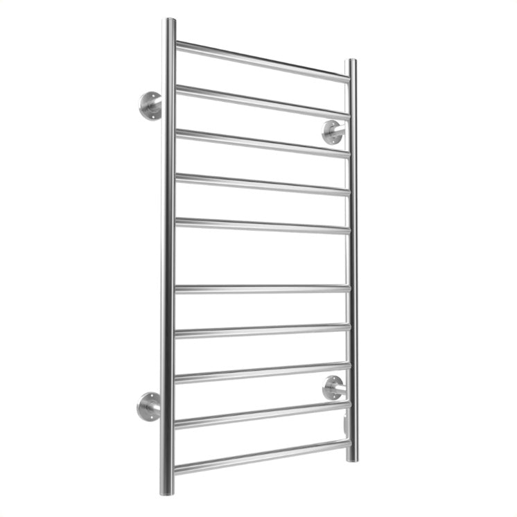 Chrome towel rack on a white background