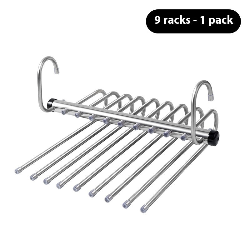 Foldable Multi-Layer Pants Hanger – Space-Saving Closet Organizer