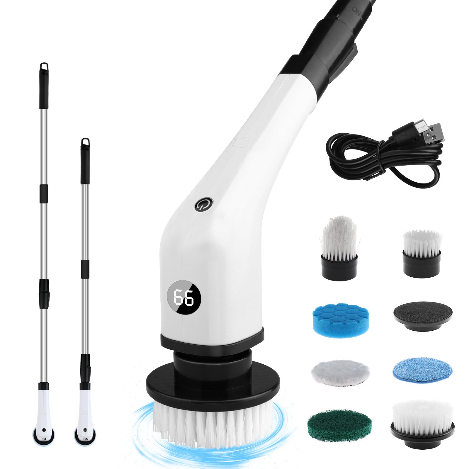 Electric 7-in-1 Bathroom Cleaning Brush – Multi-Functional Household Scrubber