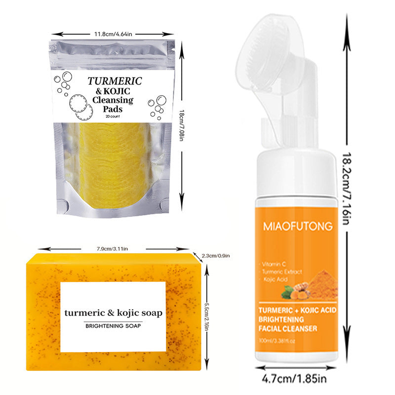 Turmeric Cleansing Mousse & Facial Cleaning Pads – Deep Pore & Brightening Skincare