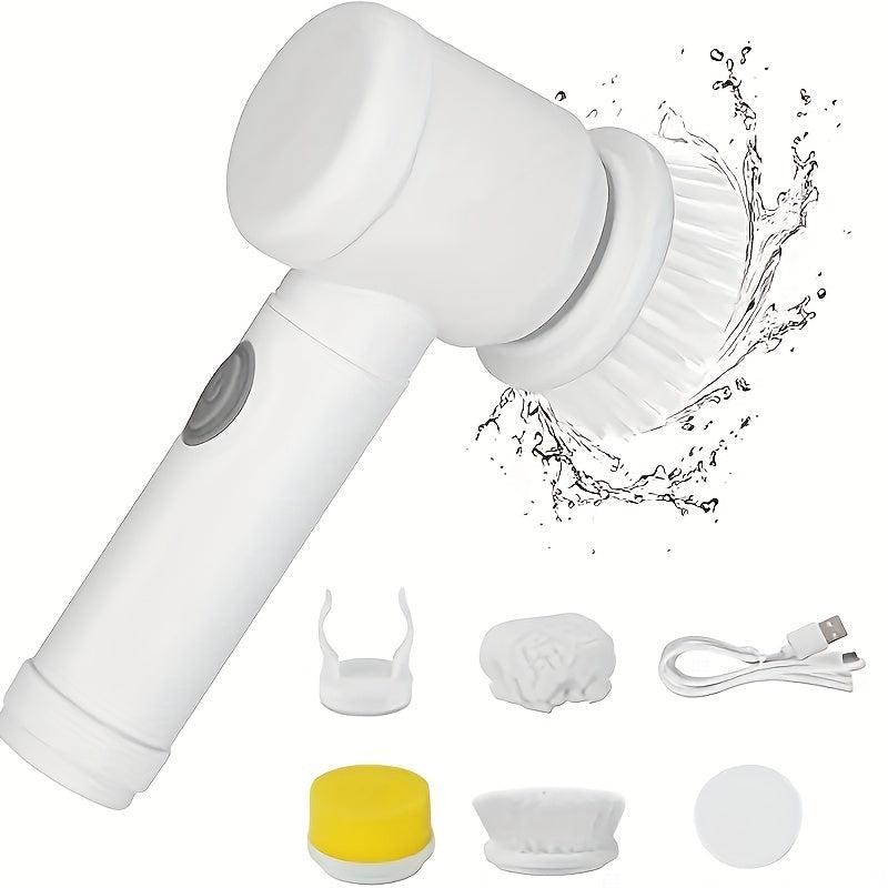 Electric Spin Cleaning Brush – USB Rechargeable Handheld Power Scrubber for Kitchen & Bathroom