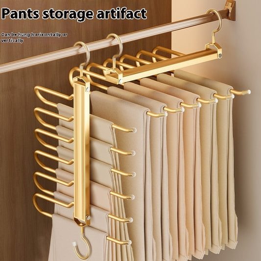 Foldable Multi-Layer Pants Hanger – Space-Saving Closet Organizer