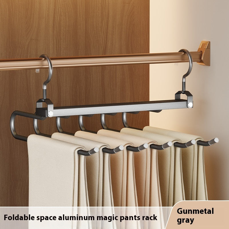 Foldable Multi-Layer Pants Hanger – Space-Saving Closet Organizer