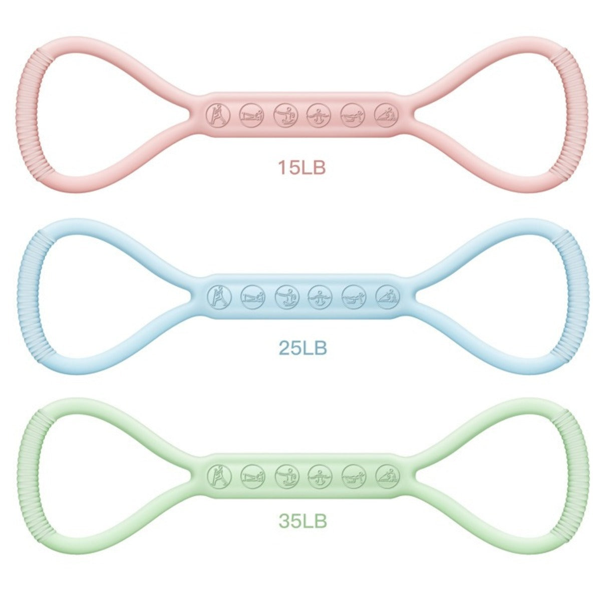 Resistance Bands Set for Legs & Booty – 3 Levels (Light, Medium, Heavy)