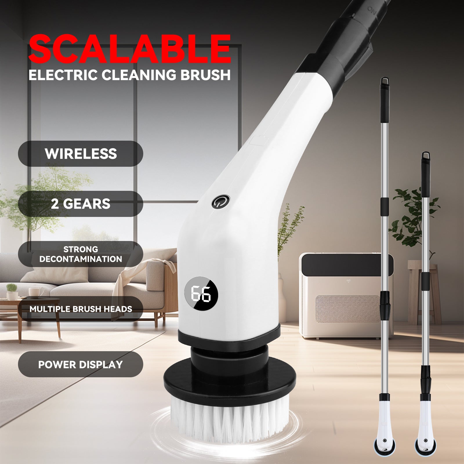 Electric 7-in-1 Bathroom Cleaning Brush – Multi-Functional Household Scrubber