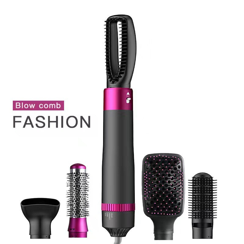 Professional 5-in-1 Hair Dryer & Styling Brush – Dryer, Straightener & Automatic Curler