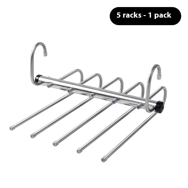 Foldable Multi-Layer Pants Hanger – Space-Saving Closet Organizer