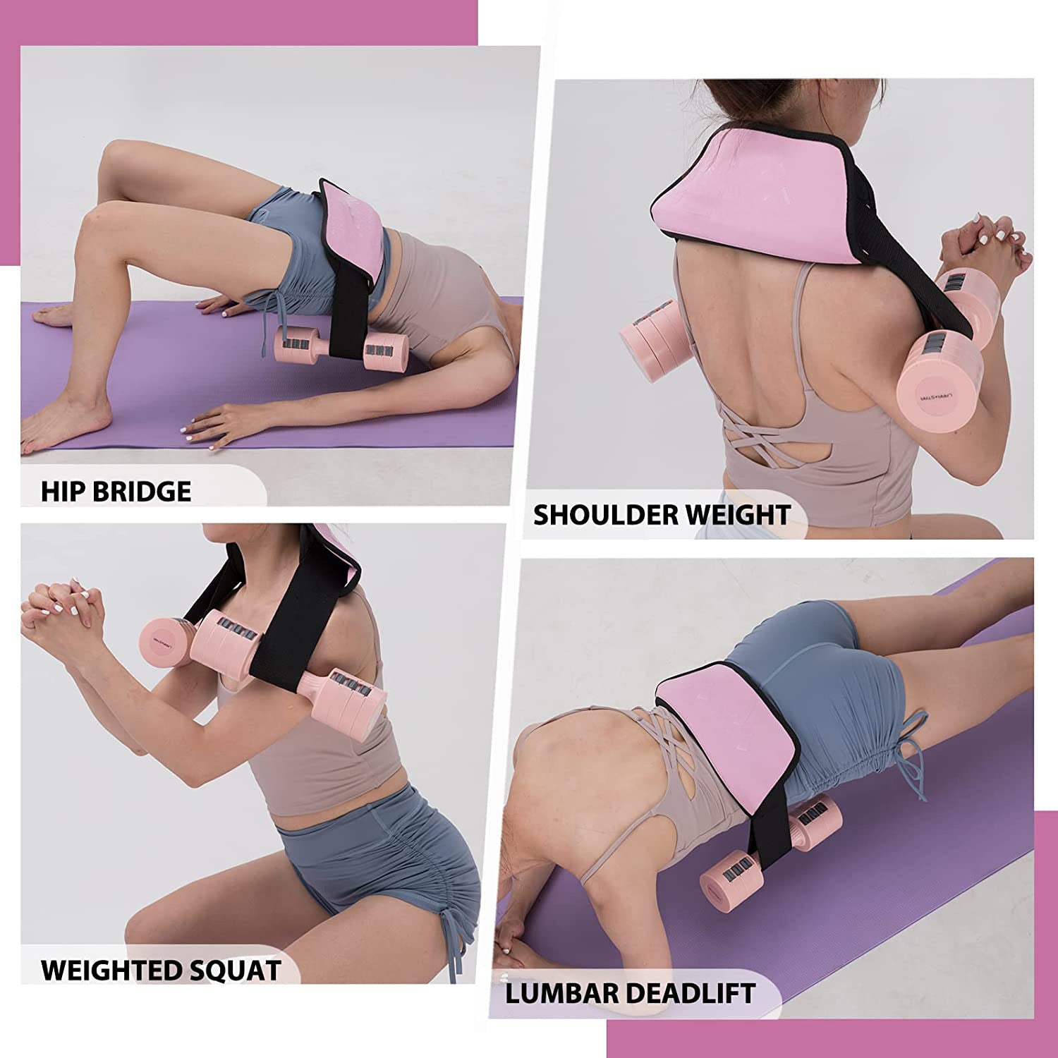 Hip Thrust Belt – Glute Bridge & Booty Training Belt (for Dumbbells & Kettlebells)