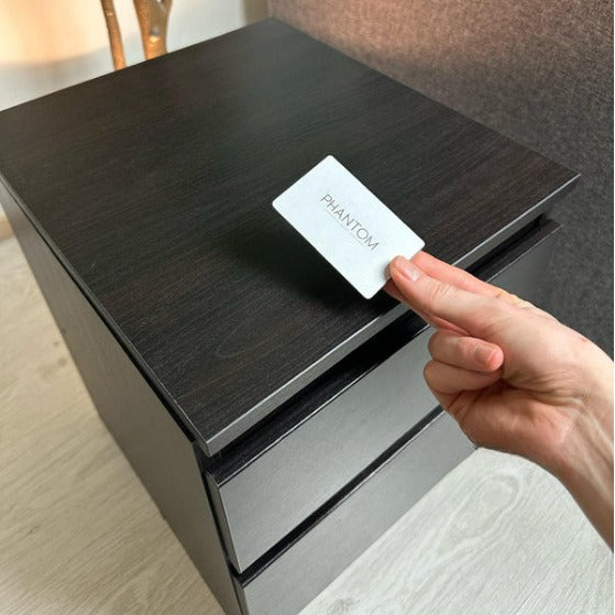 Hidden Storage Bedside Table with IC Lock – Secure & Modern