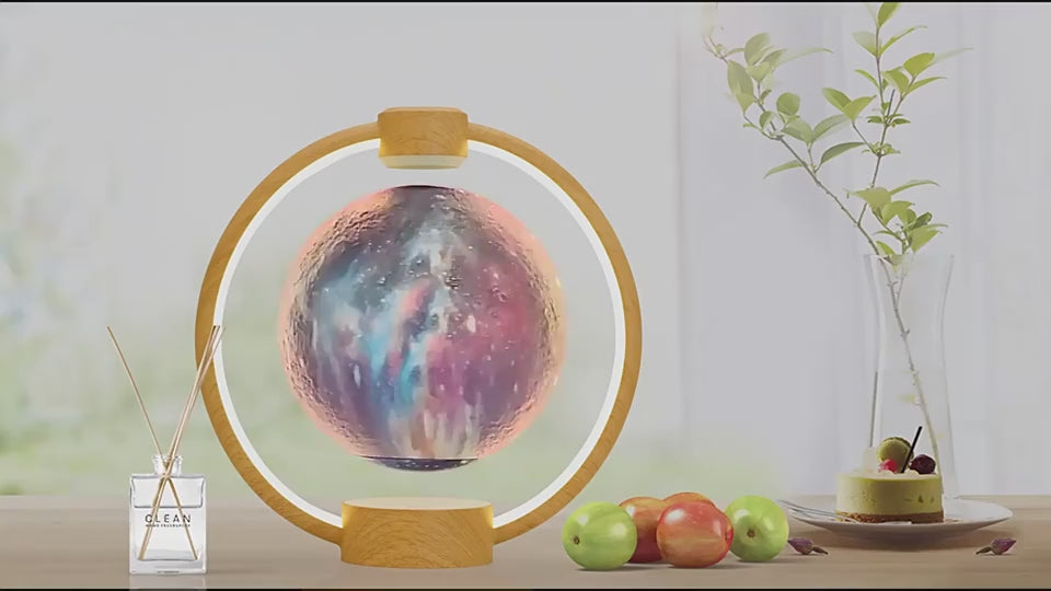 Maglev Floating Moon Light with Bluetooth Speaker – 3D LED Ambient Lamp