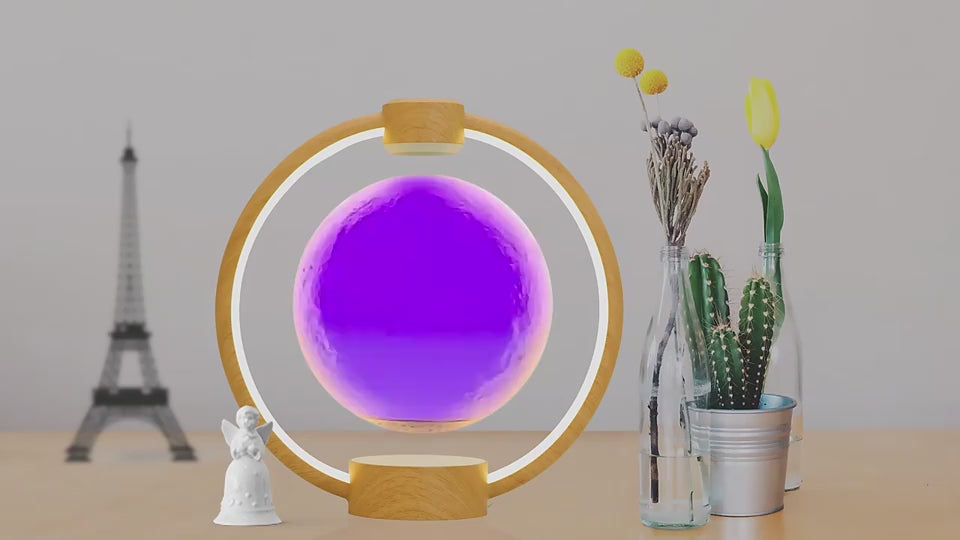 Maglev Floating Moon Light with Bluetooth Speaker – 3D LED Ambient Lamp